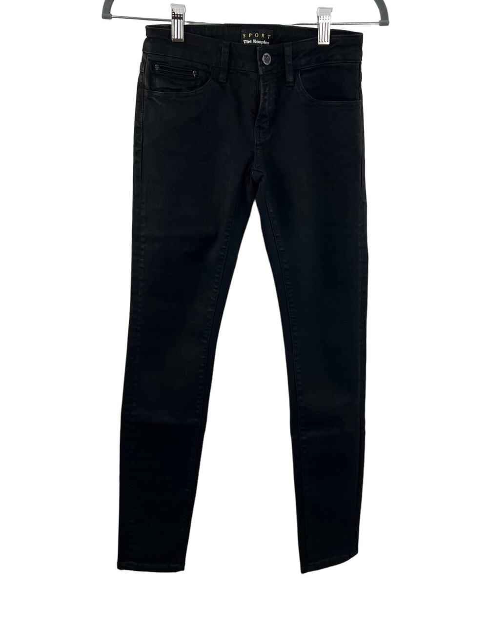 The Kooples Sport Black Low-Rise Skinny Skin Jeans Cotton Lyocell Stretch 25